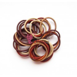 Elastice pentru codite Cod EL018, set 25 bucati maro mari